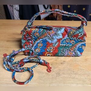 Mini Roxbury Crescent Crossbody Flowers + Feathers in Premium Cotton